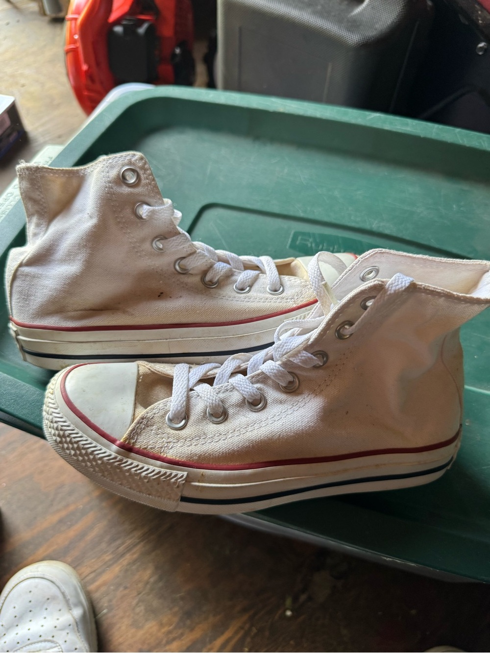 Converse Womens White High-Top Canvas Sneakers - Classic Style